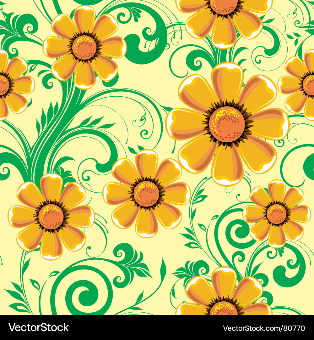 Floral Swirl Pattern vector image
