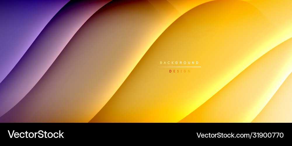 Fluid gradient waves with shadow lines and glowing Fluid gradient waves with shadow lines and glowing Vector Image