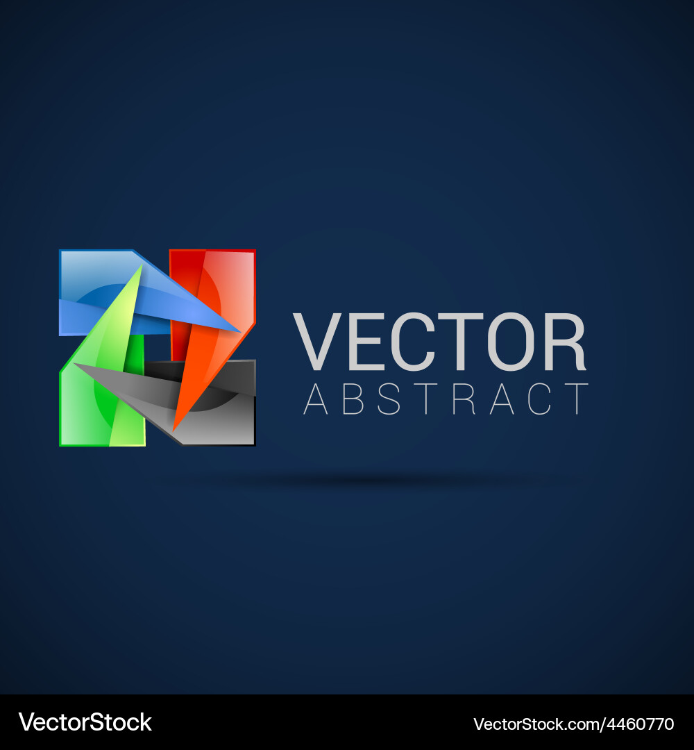 Logo shape set 3d style element design abstract vector image