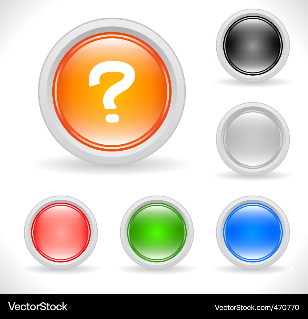 Modern Button Icon Set vector image