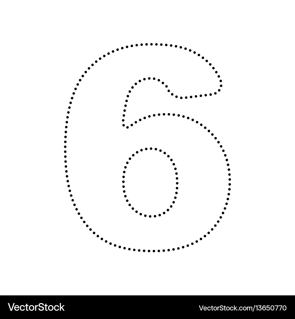 Number 6 sign design template element vector image