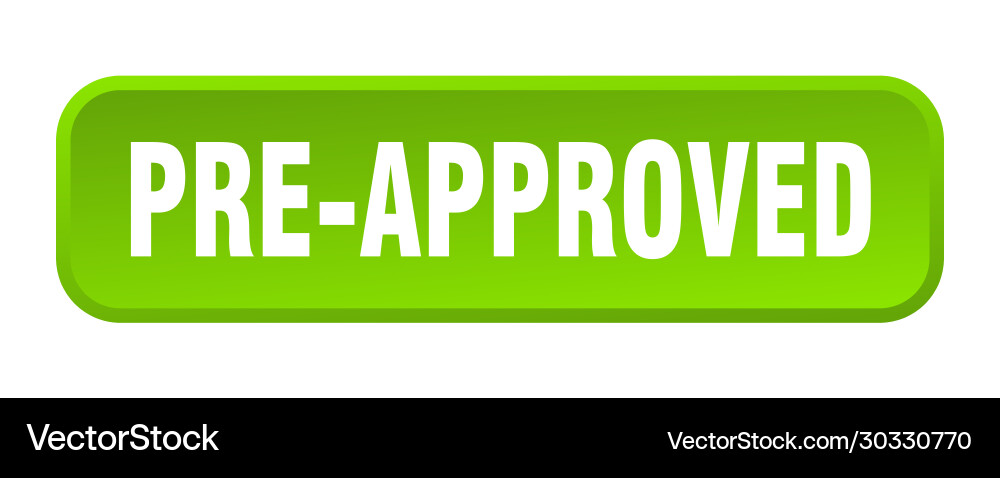 Pre-approved button square 3d push Vector Image