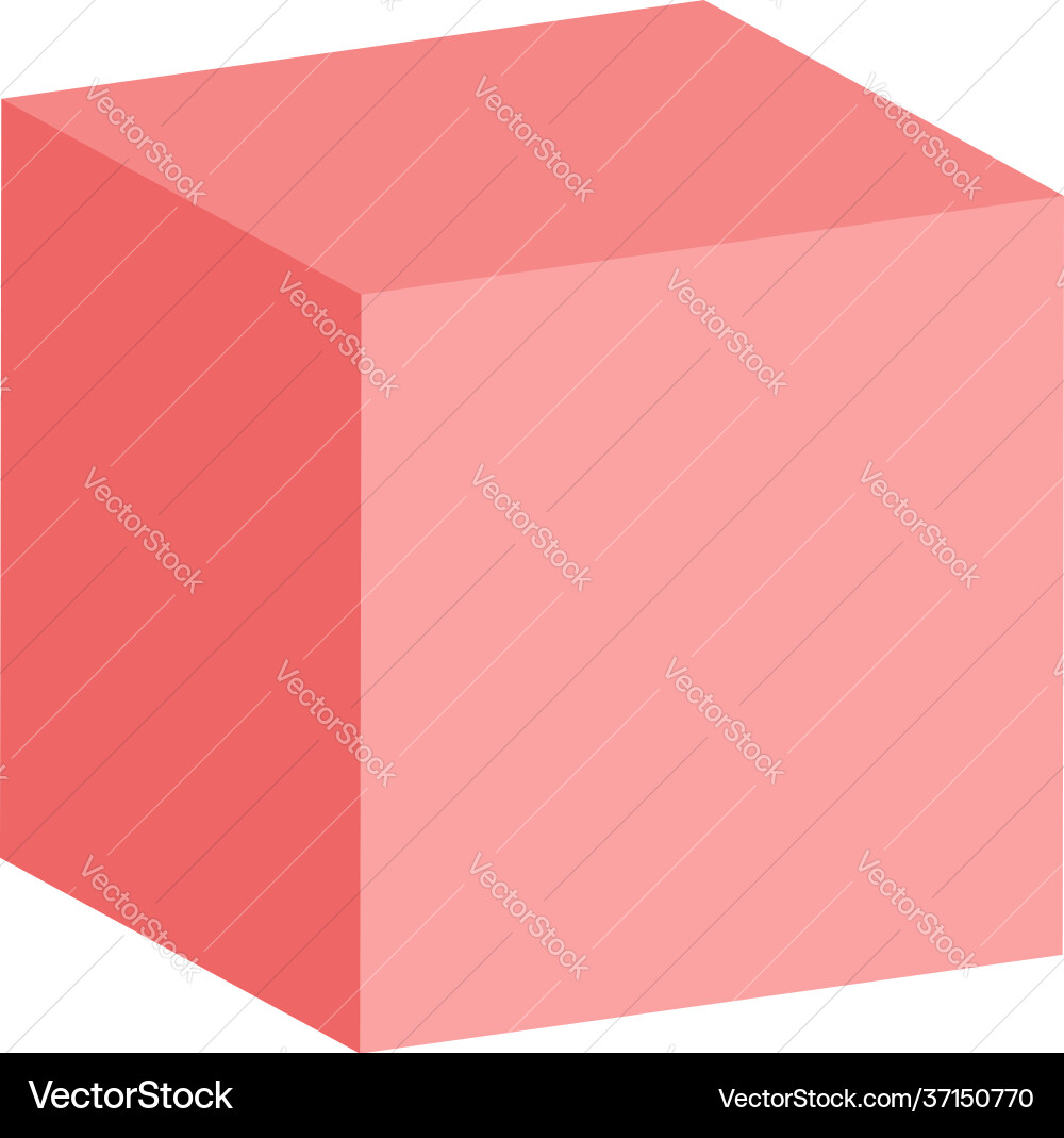 Red 3d cube isolated on white Red 3d cube isolated on white vector image