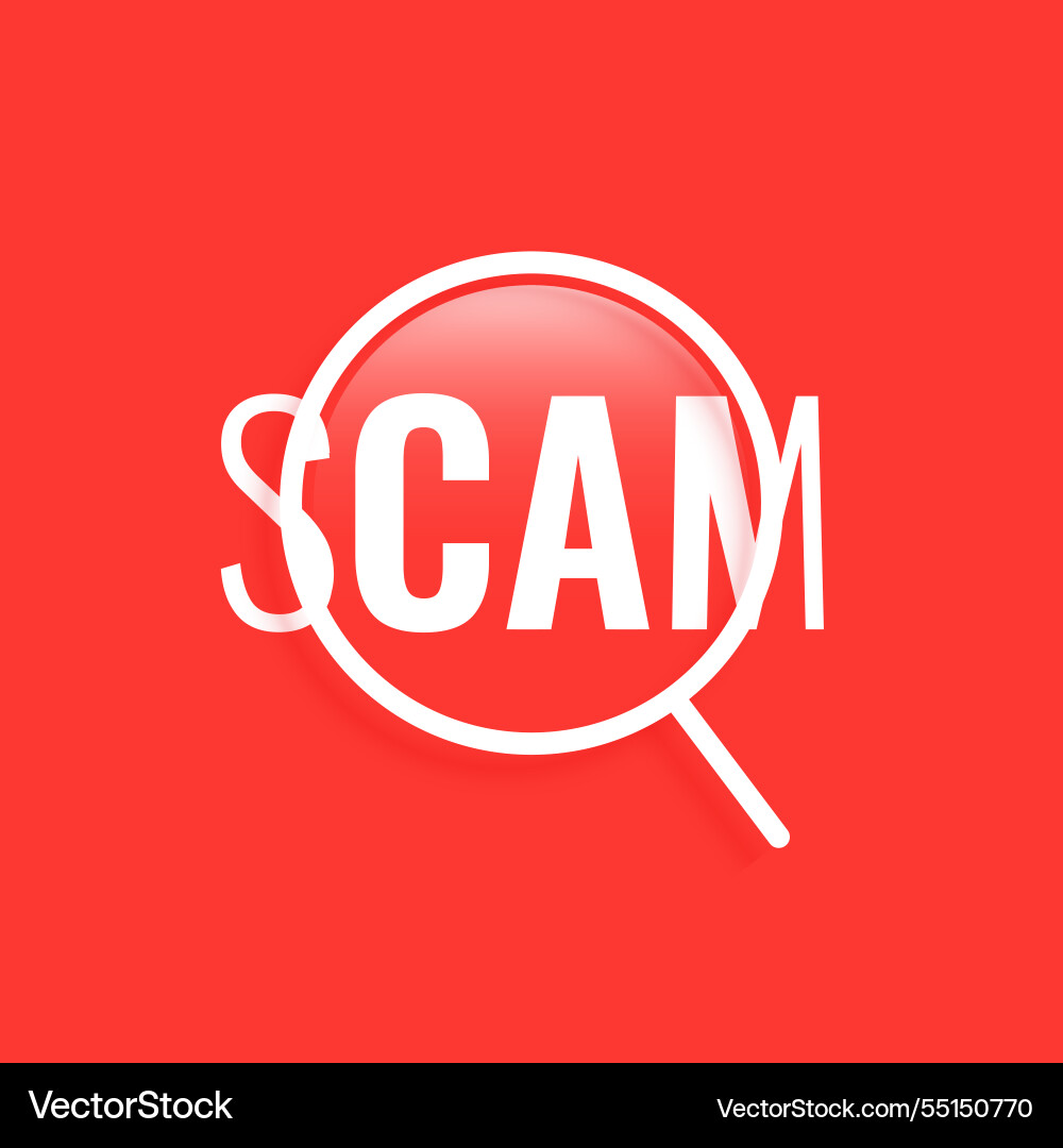 Scam alert alarm background for network security Scam alert alarm background for network security vector image