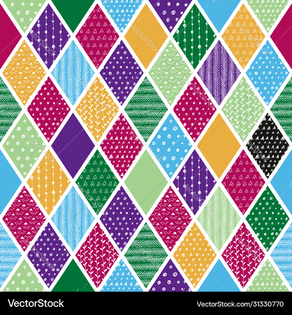 Seamless patchwork pattern geometrical background Seamless patchwork pattern geometrical background vector image