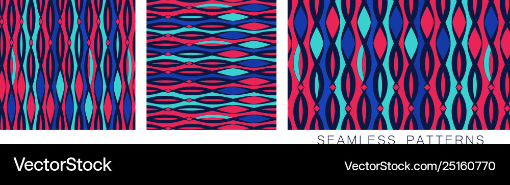 Set seamless patterns endless textures Set seamless patterns endless textures vector image