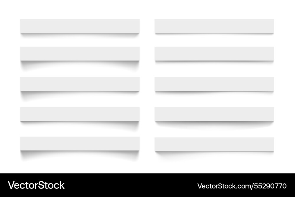 Shadow paper set collection frame objects vector image
