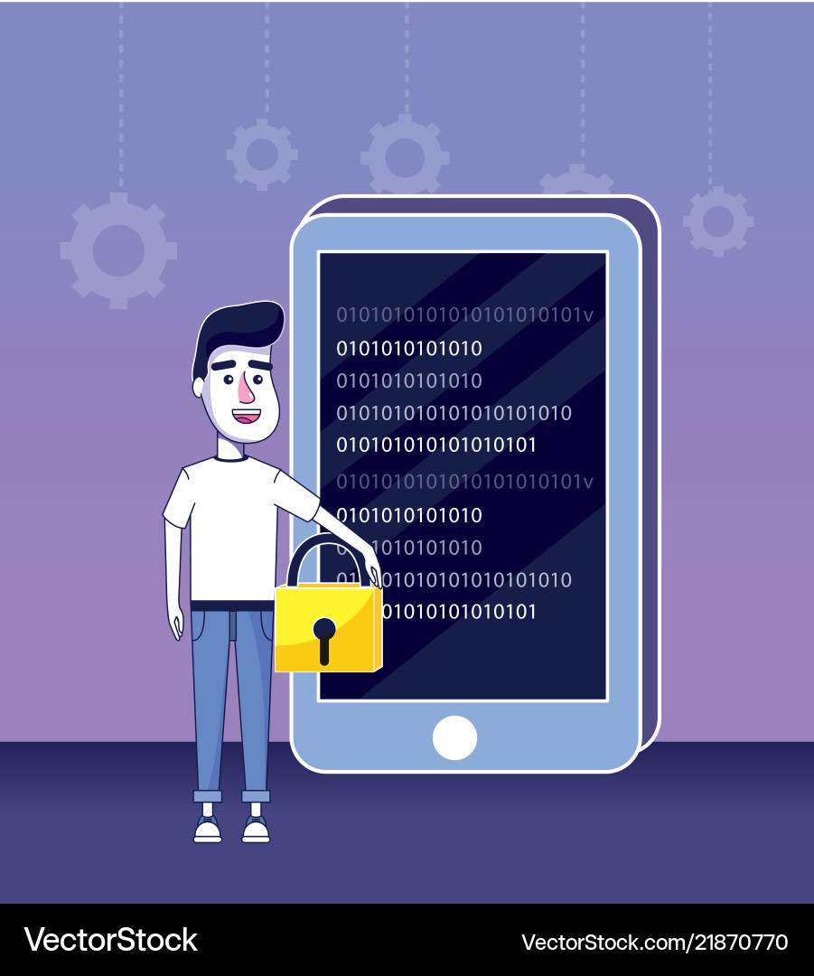 Software programmer cartoon vector image