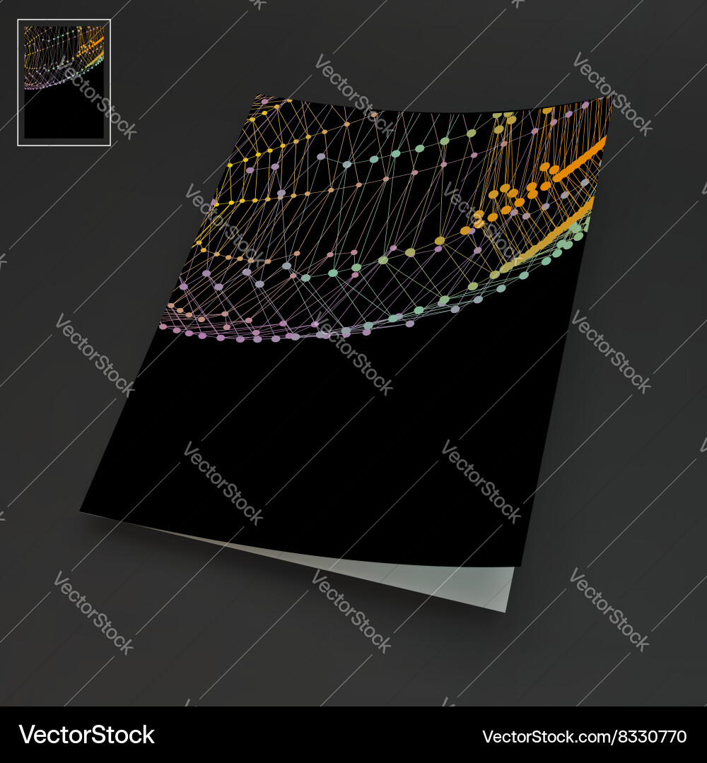 Textbook booklet notebook mockup 3d grid Vector Image