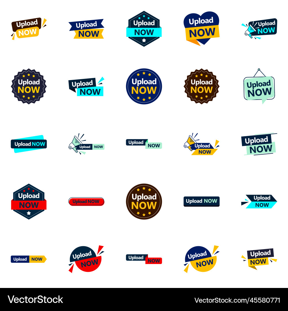 25 versatile and editable designs in the upload 25 versatile and editable designs in the upload vector image