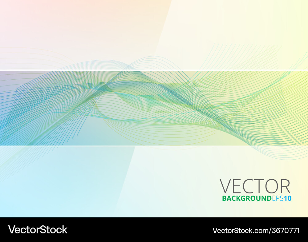 Abstract color wave design element Vector Image