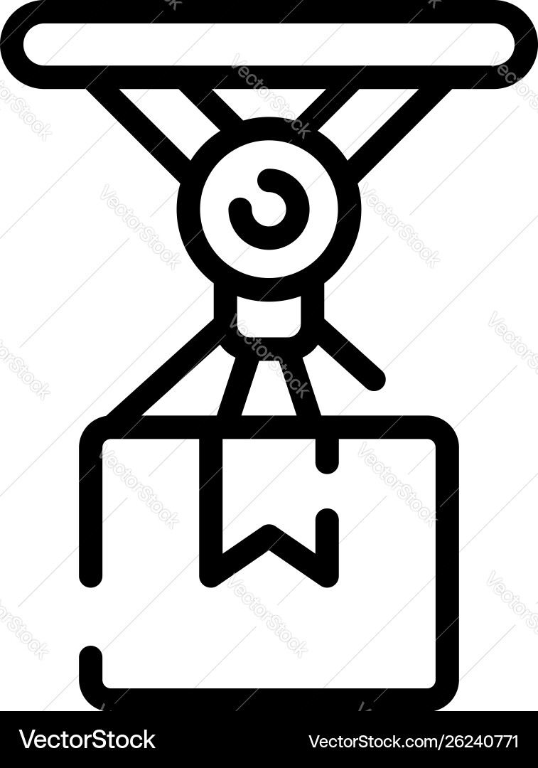 Assembly box icon outline style vector image