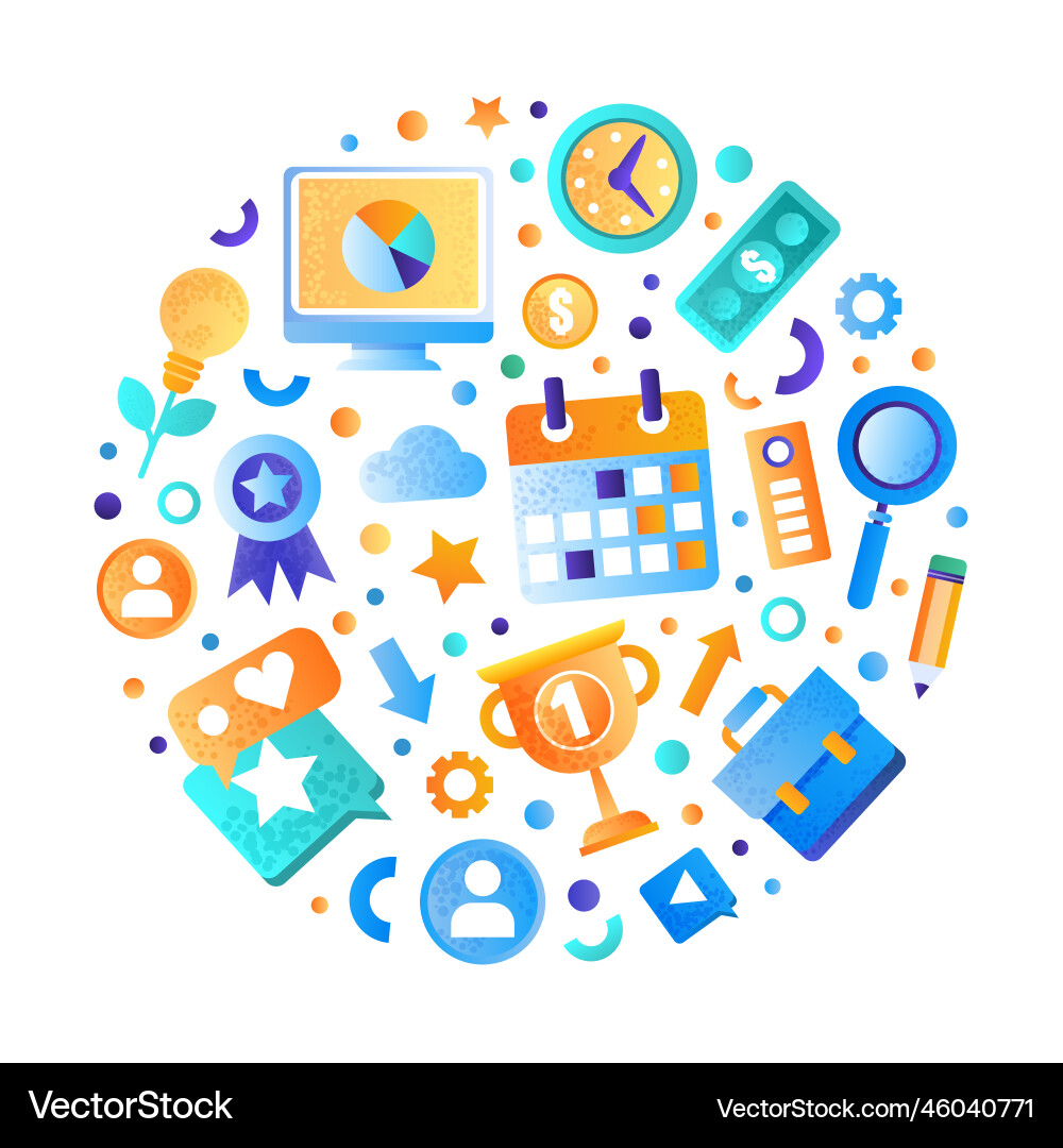 Business seamless pattern of round shape Business seamless pattern of round shape vector image