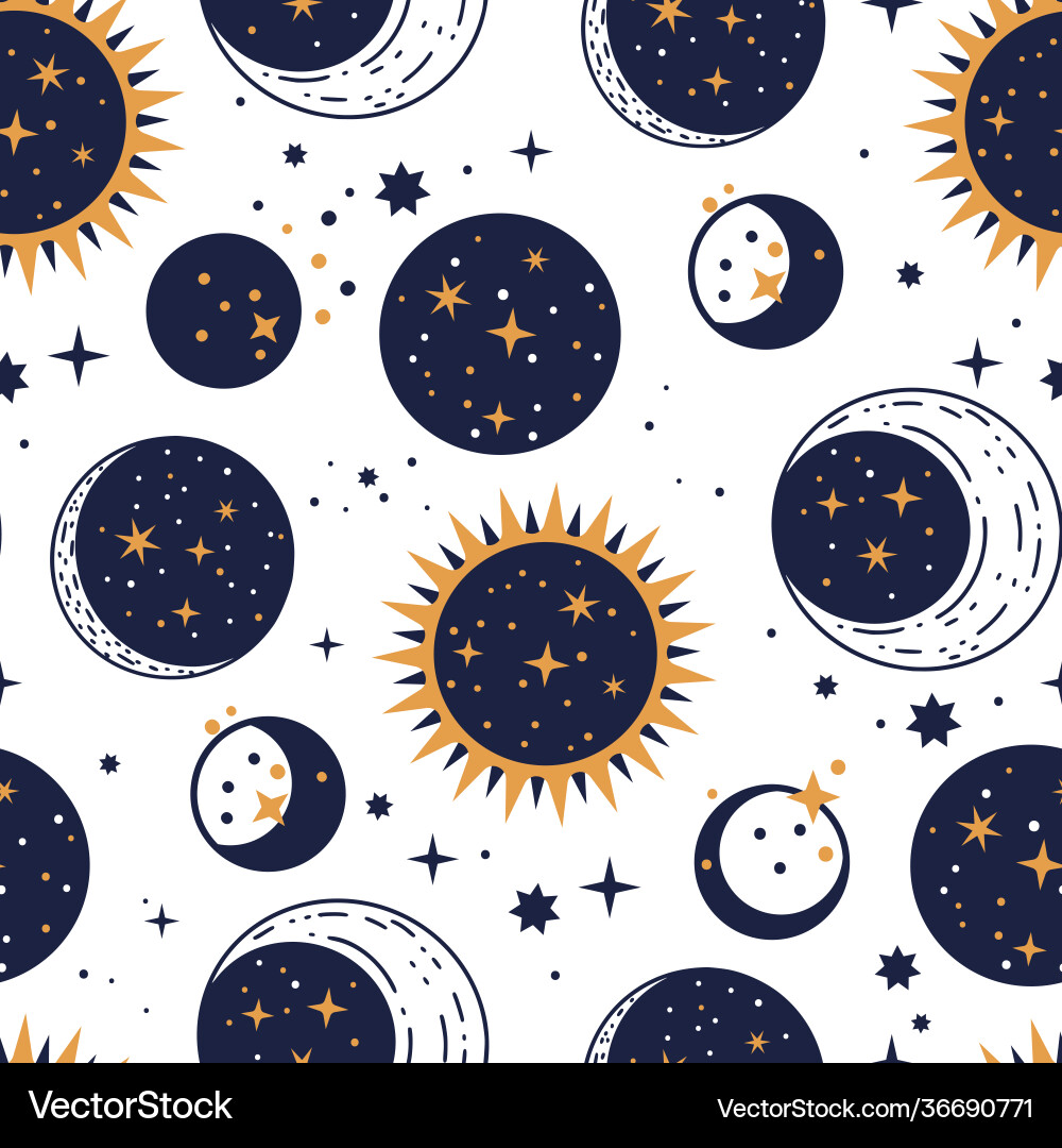 Celestial Astrology Pattern vector image