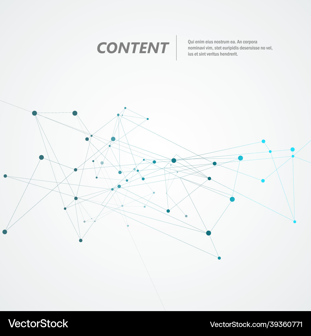 Content background with abstract connection blue Content background with abstract connection blue vector image
