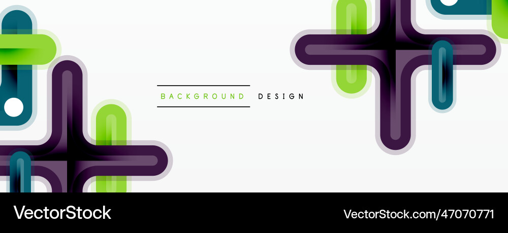 Cross line background minimal geometric template Vector Image