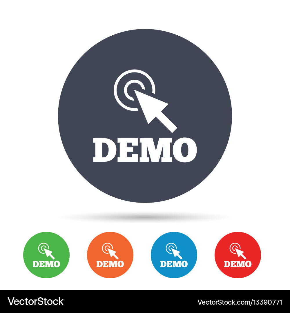 Cursor Demo Icon Set vector image