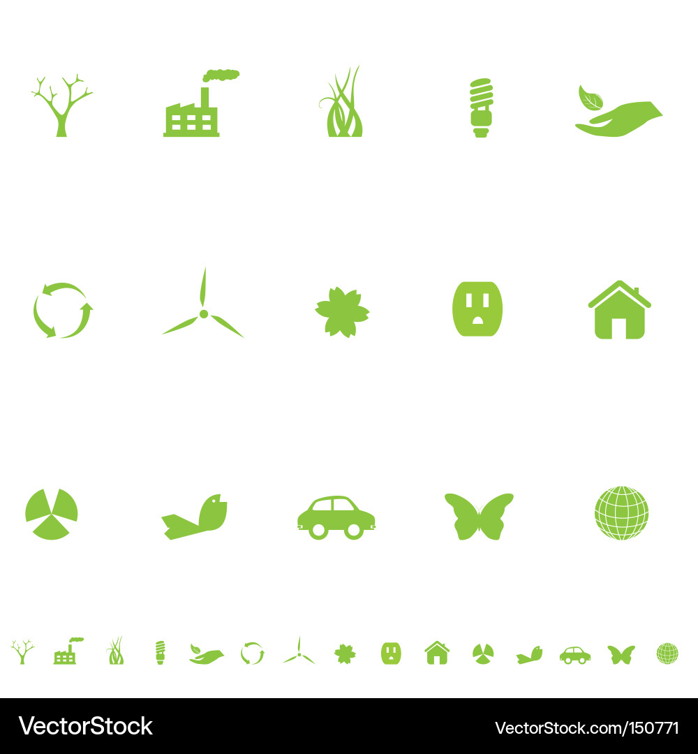 Eco icon set Vector Image