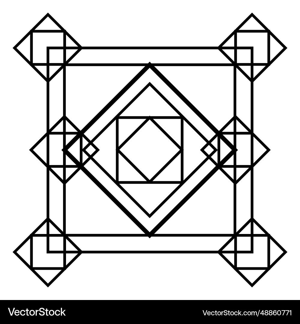 Geometric squares frame element Geometric squares frame element vector image