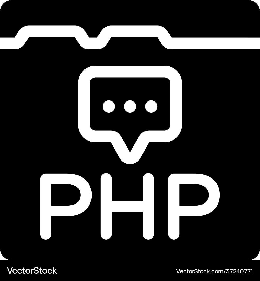 Php language vector image