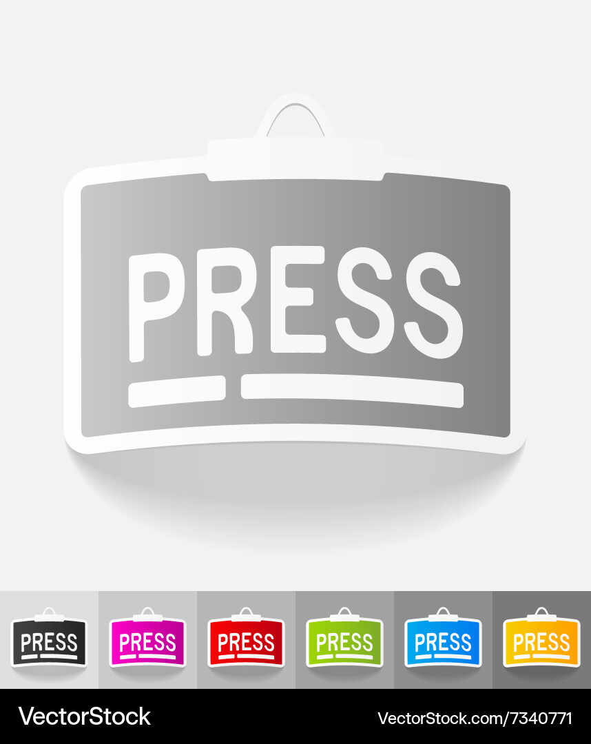 Realistic design element press vector image