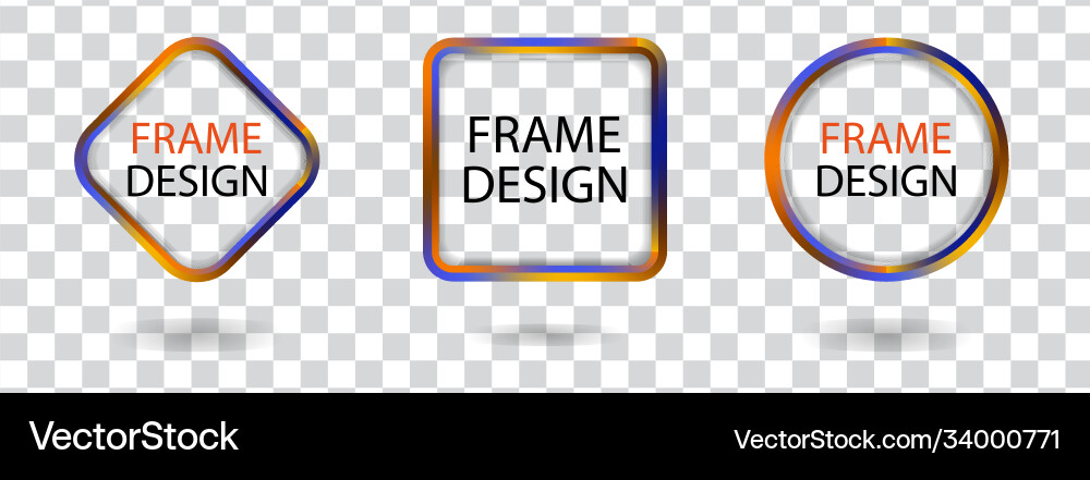 Set geometric frames on a transparent background Set geometric frames on a transparent background vector image