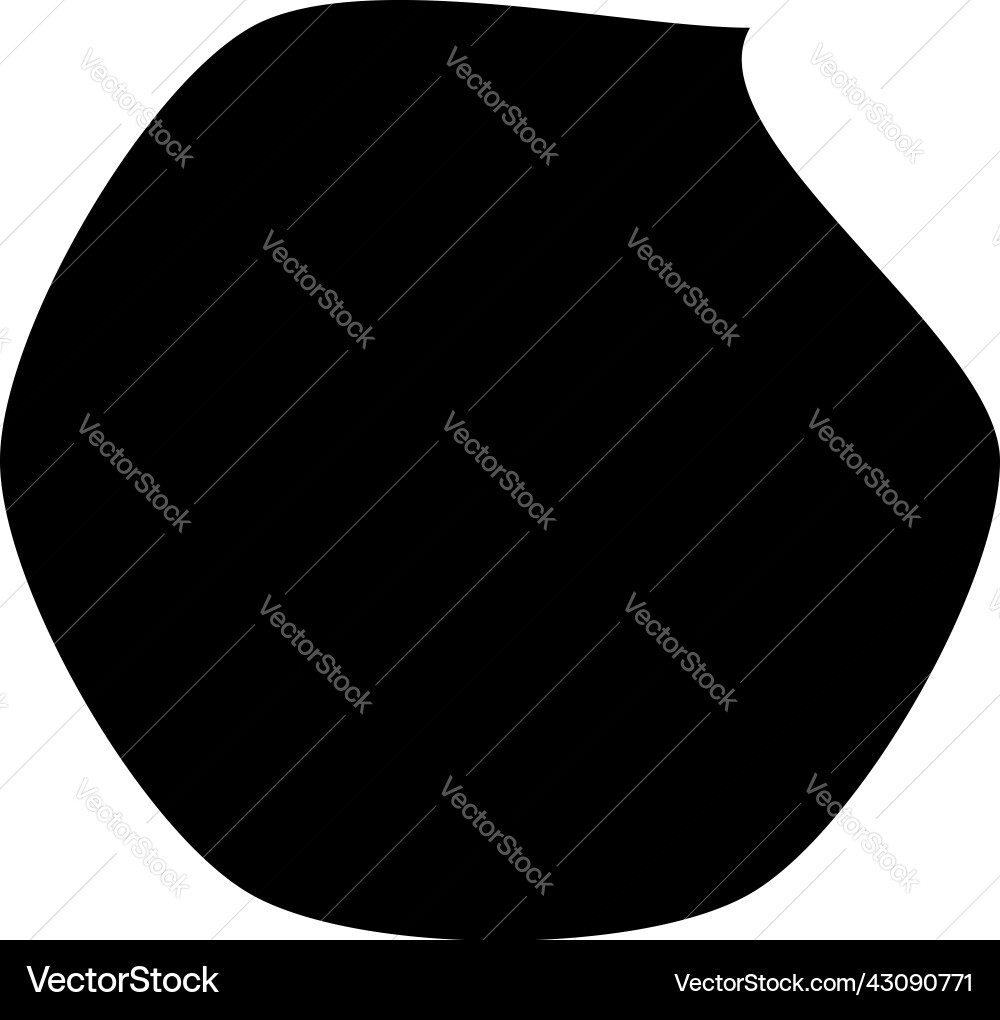 Simple rounded organic shape design element vector image