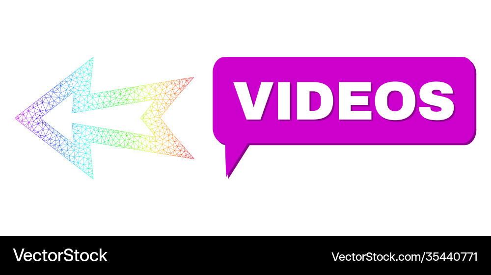 Spectral network gradient arrow left icon Spectral network gradient arrow left icon vector image