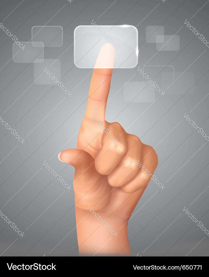 Touchscreen Interaction Concept vector image