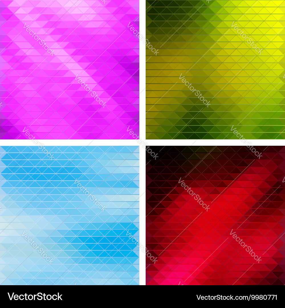 Triangular Mosaic Patterns Vector Image