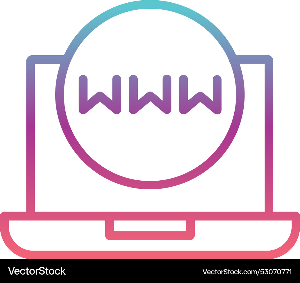 Web line gradient design vector image