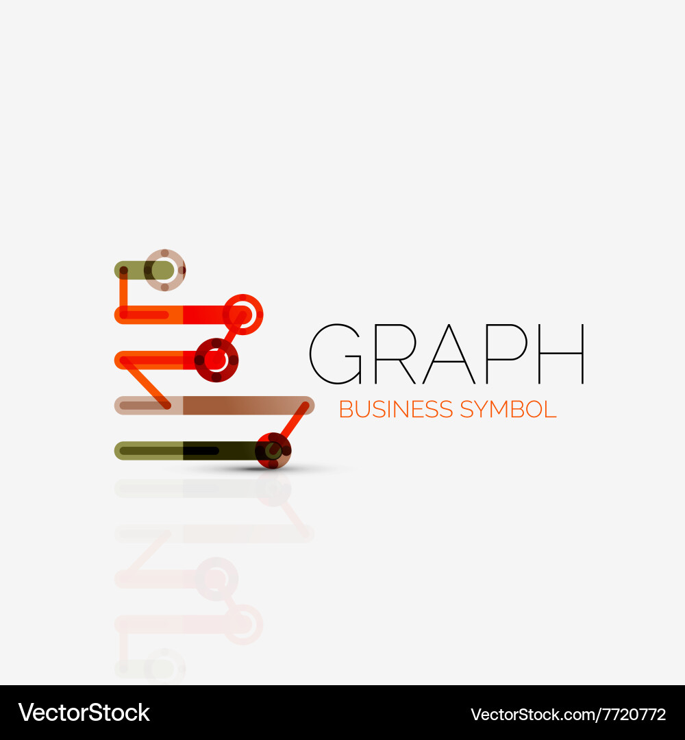 Abstract logo idea linear chart or graph Vector Image