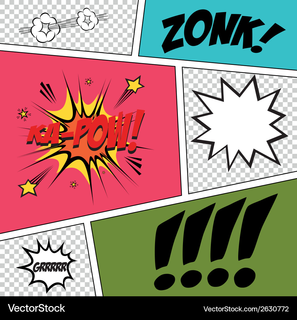 Abstract pop art objects on a special background vector image