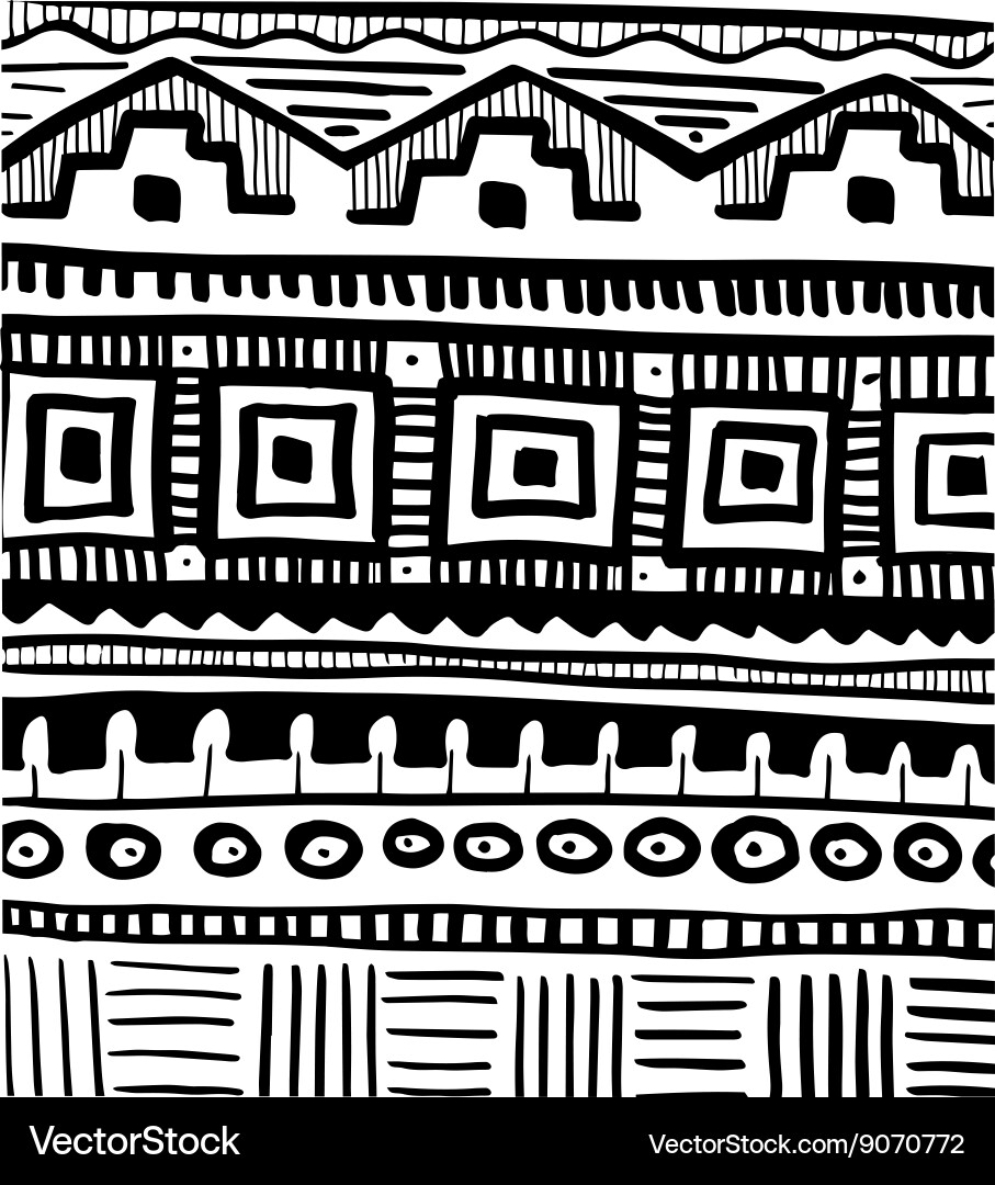 African Tribal Pattern – Royalty-Free Vector | VectorStock, image size:907x1080