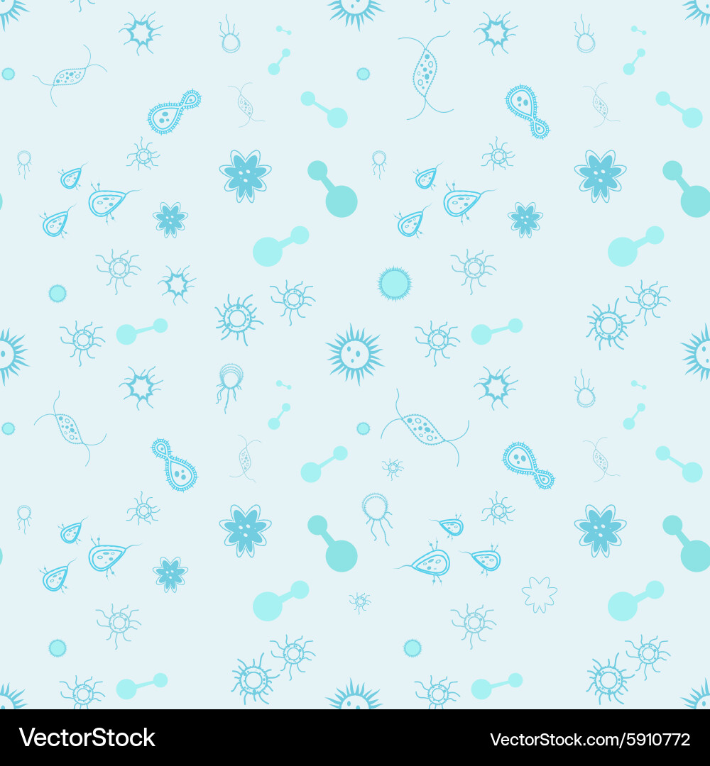 Bacteria seamless pattern Vector Image