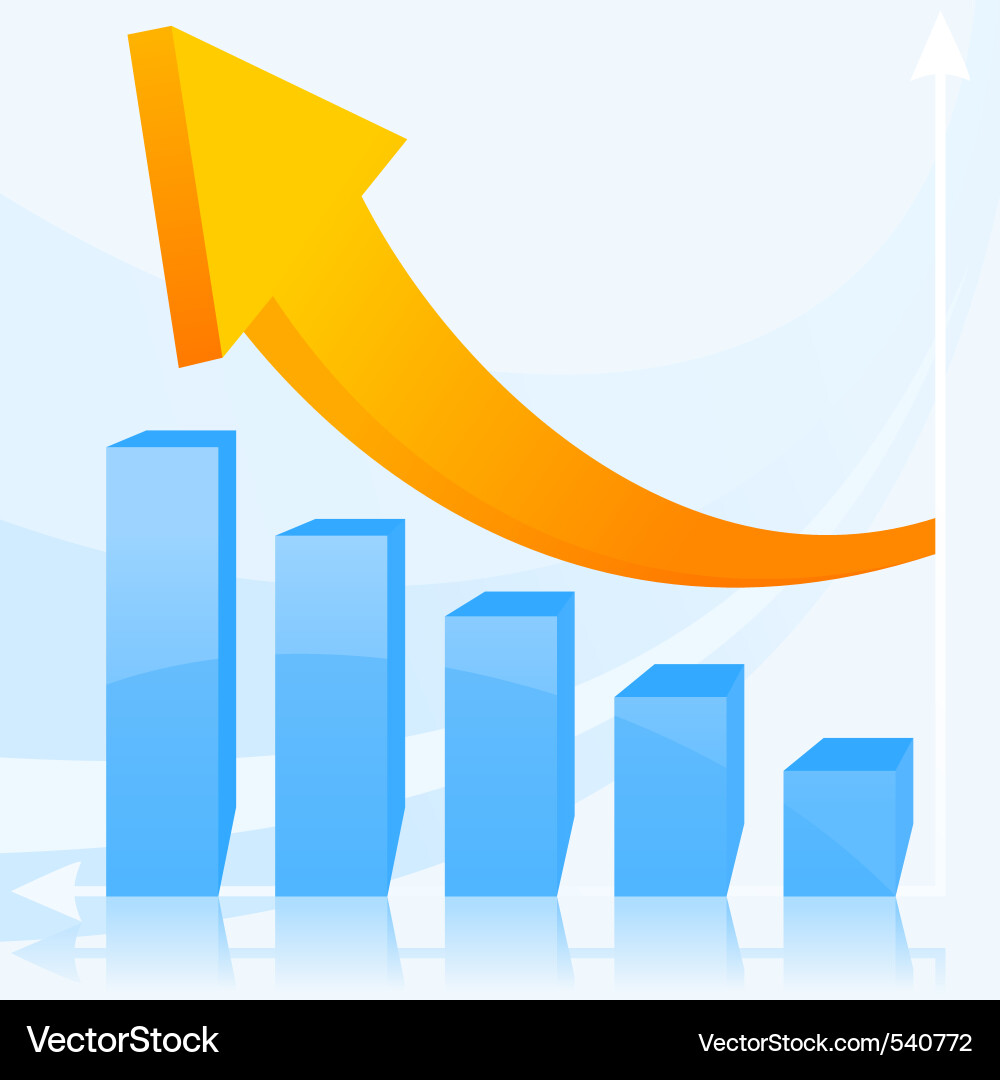Bar Graph Chart Data Visualization vector image