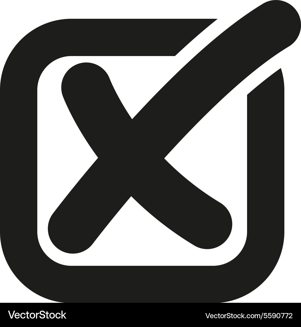 Check icon checkmark and checkbox no voting vector image