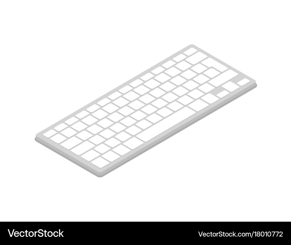 Computer keyboard isometric 3d icon vector image