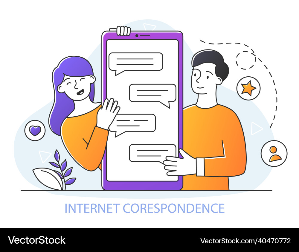 Concept of internet corespondence Concept of internet corespondence vector image
