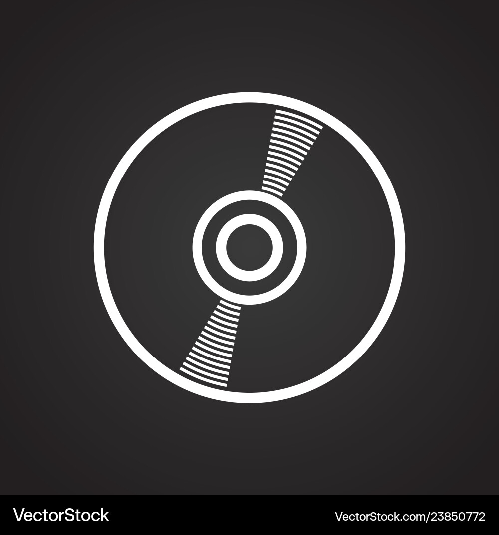 Data storage device icon on black background Data storage device icon on black background vector image
