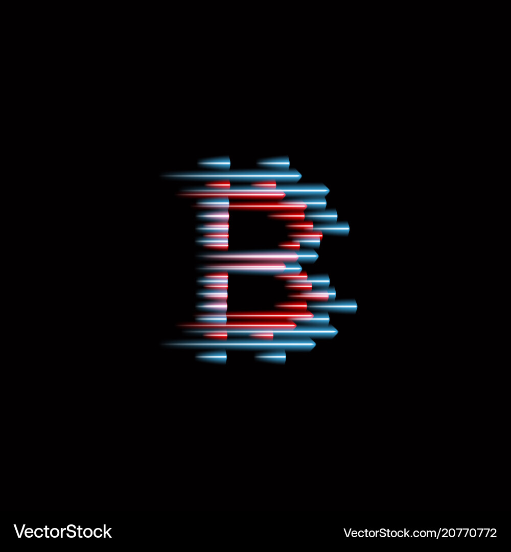 Digital bitcoins symbol with light effect Digital bitcoins symbol with light effect vector image