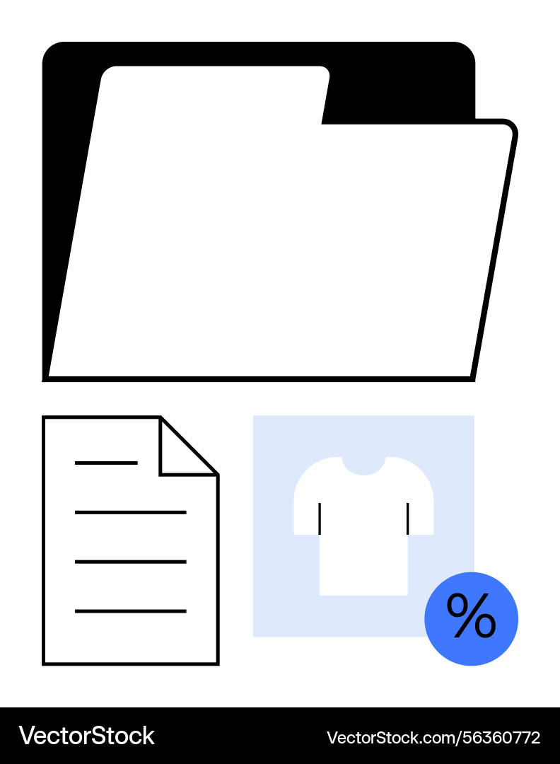 Document folder with file clothing image Document folder with file clothing image vector image