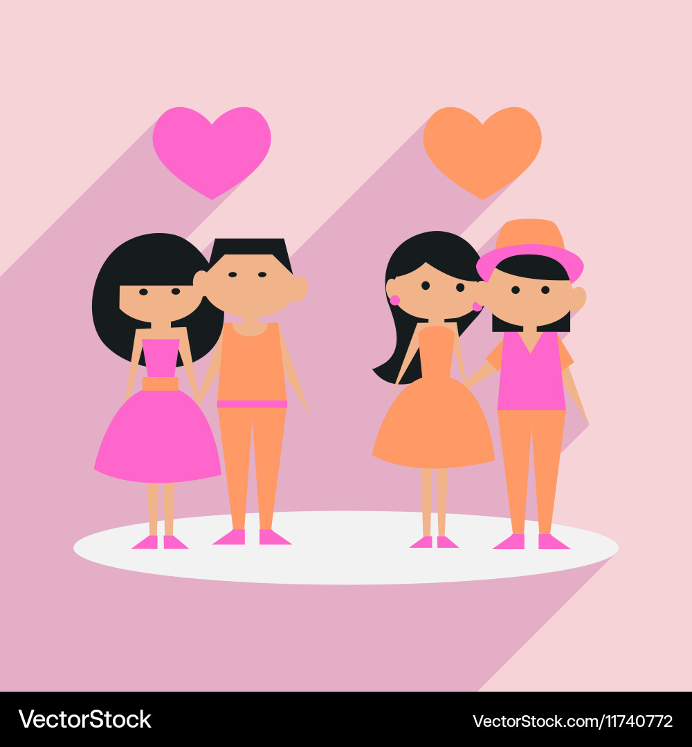 Flat with shadow icon and mobile application vector image