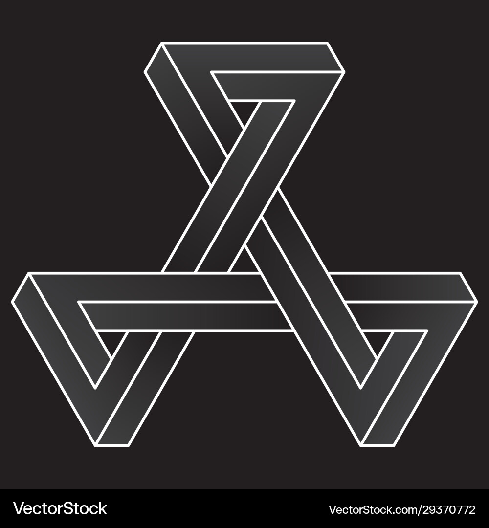 Impossible triangular icon Impossible triangular icon vector image