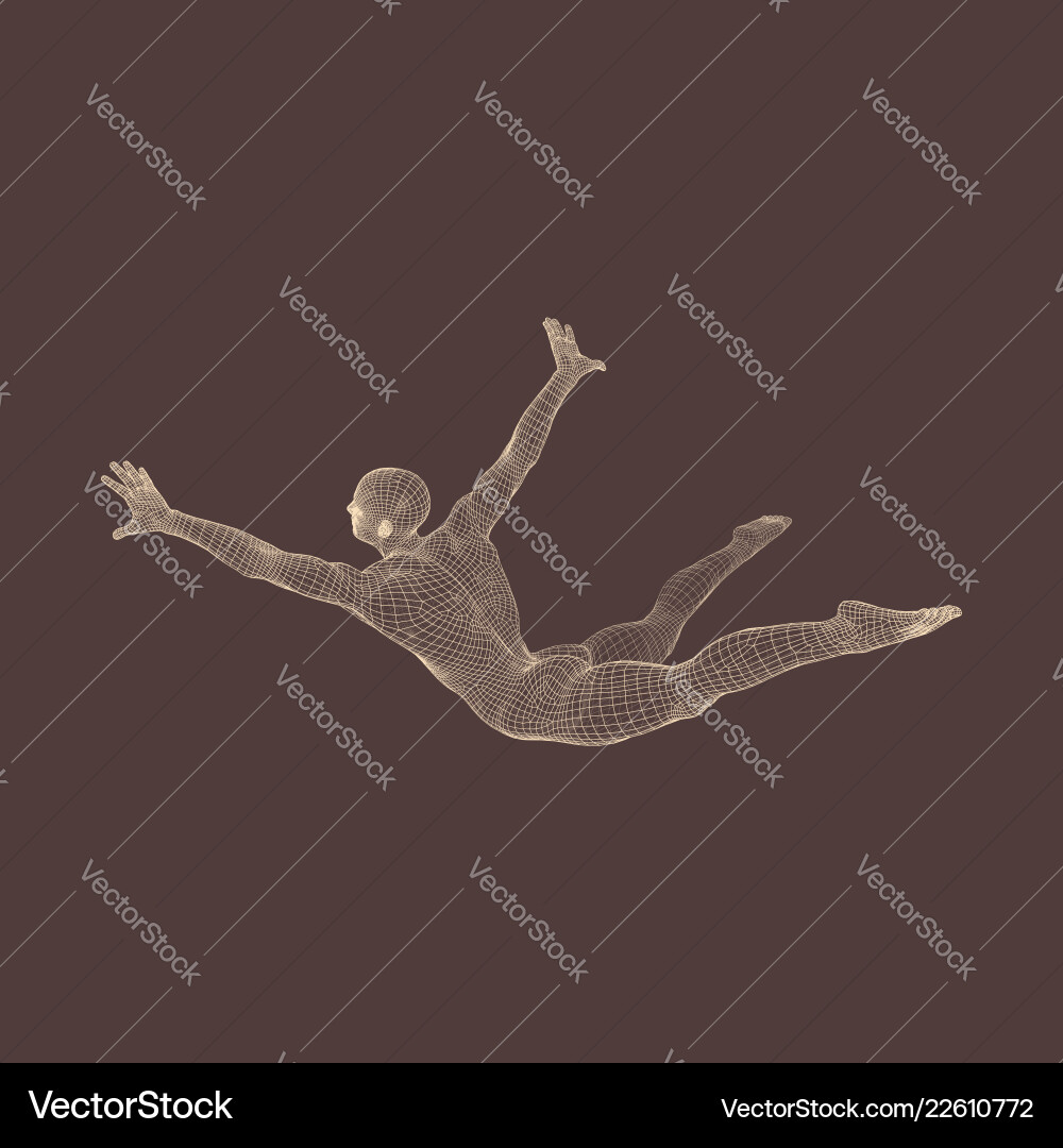 Man falls down from a height fall on jump Man falls down from a height fall on jump vector image