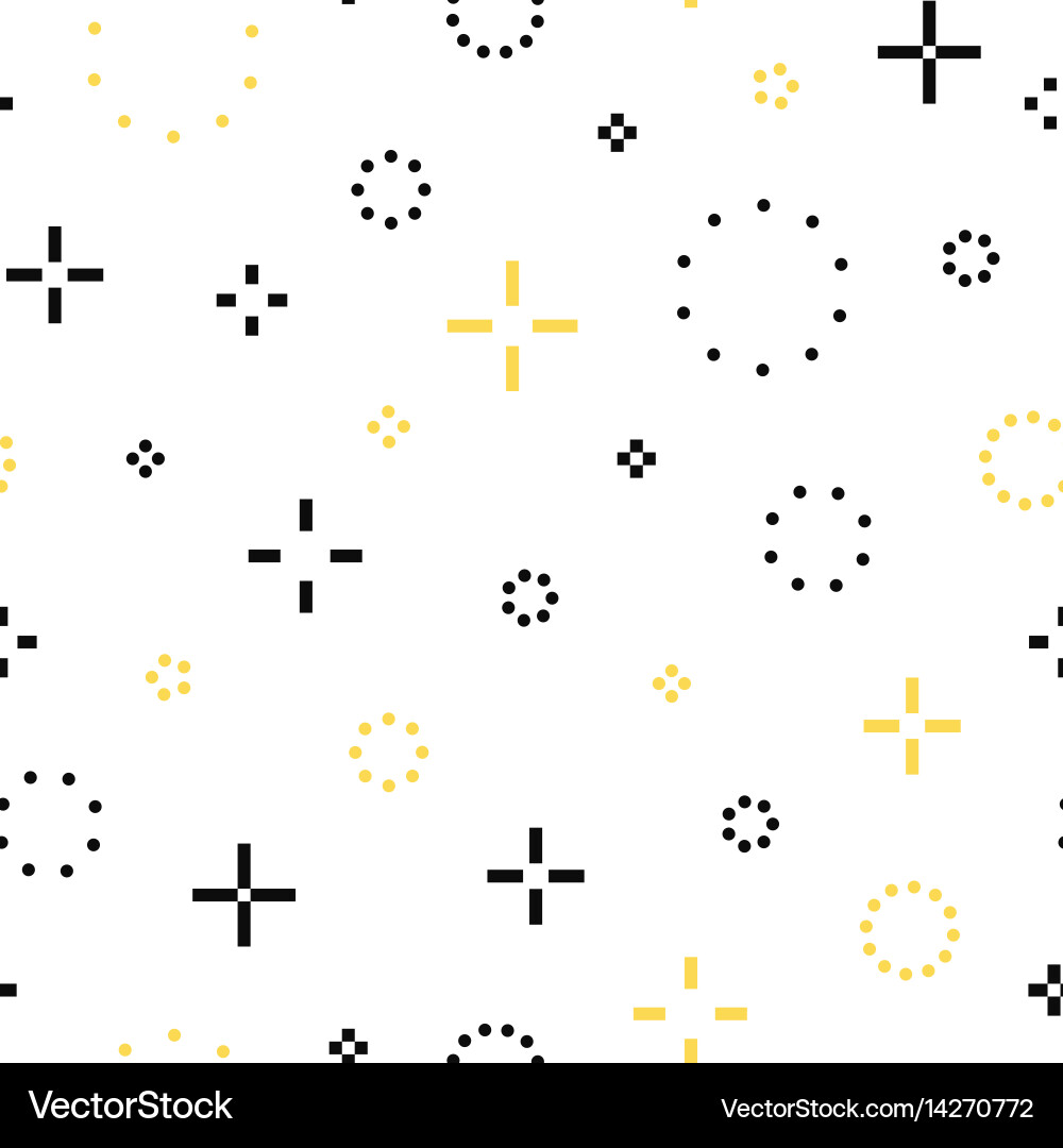 Memphis Style Pattern - Bold & Colorful vector image