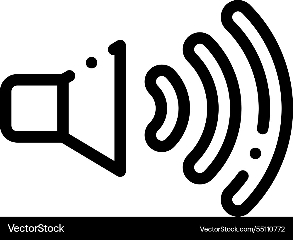 Noise icon thin linear style design isolated Vector Image