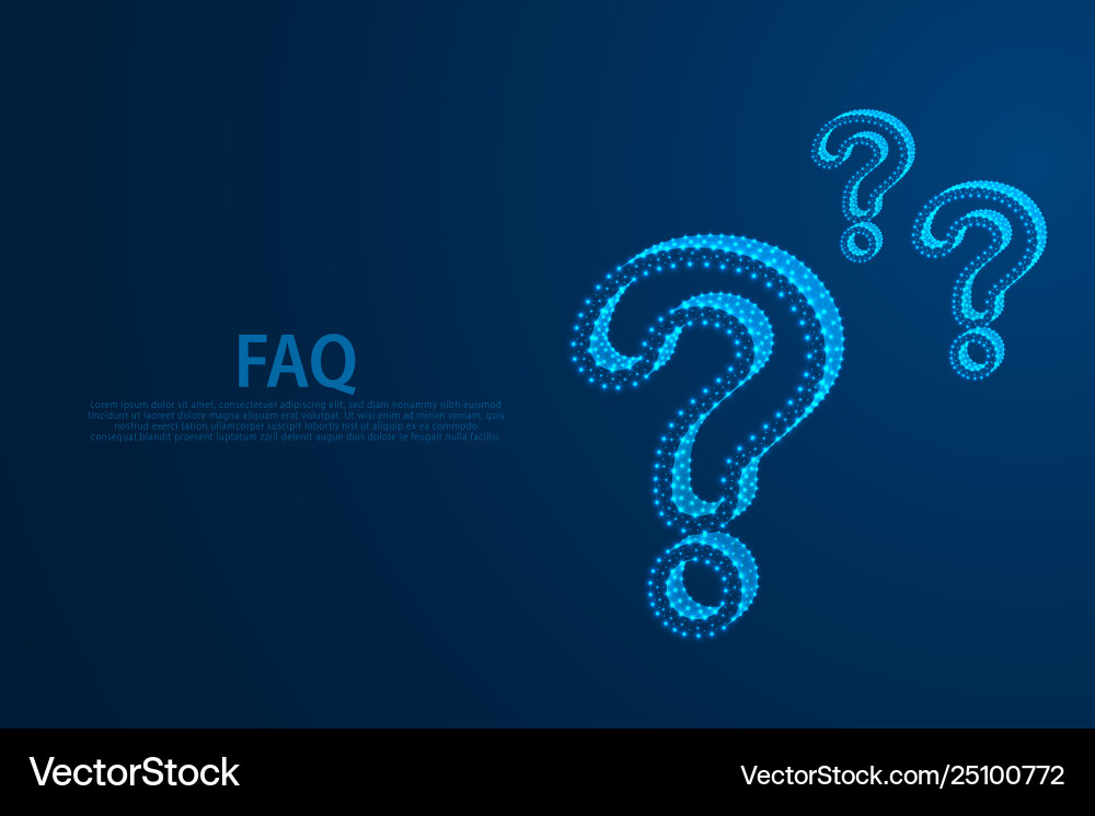 Question marks icon from lines triangles vector image