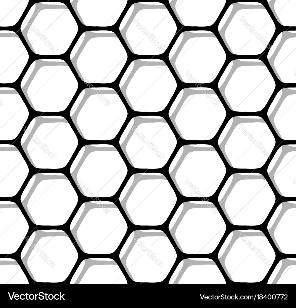Seamless hexagons pattern vector image
