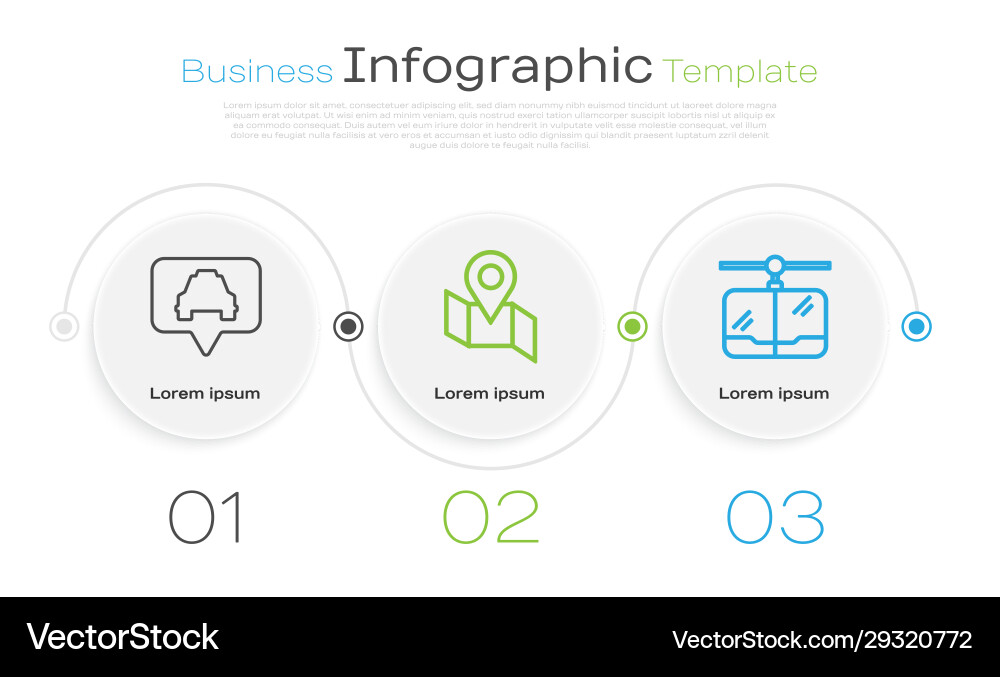 Set line map pointer with taxi folded Set line map pointer with taxi folded vector image